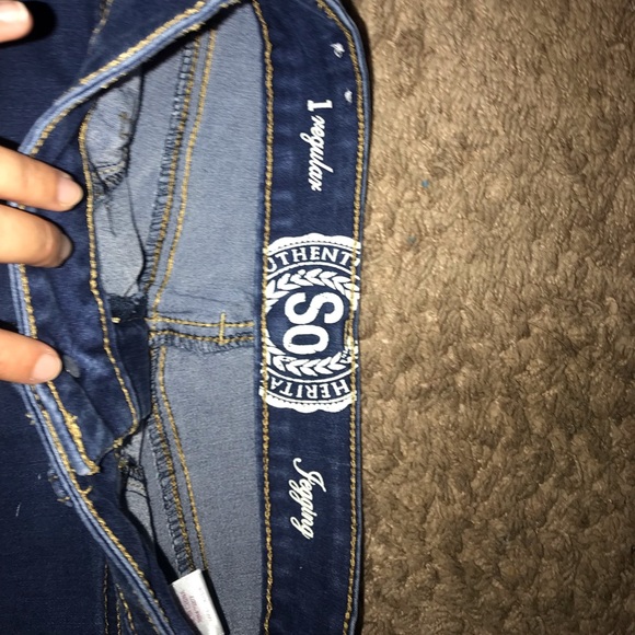 Dark wash blue jean leggings - Picture 3 of 3